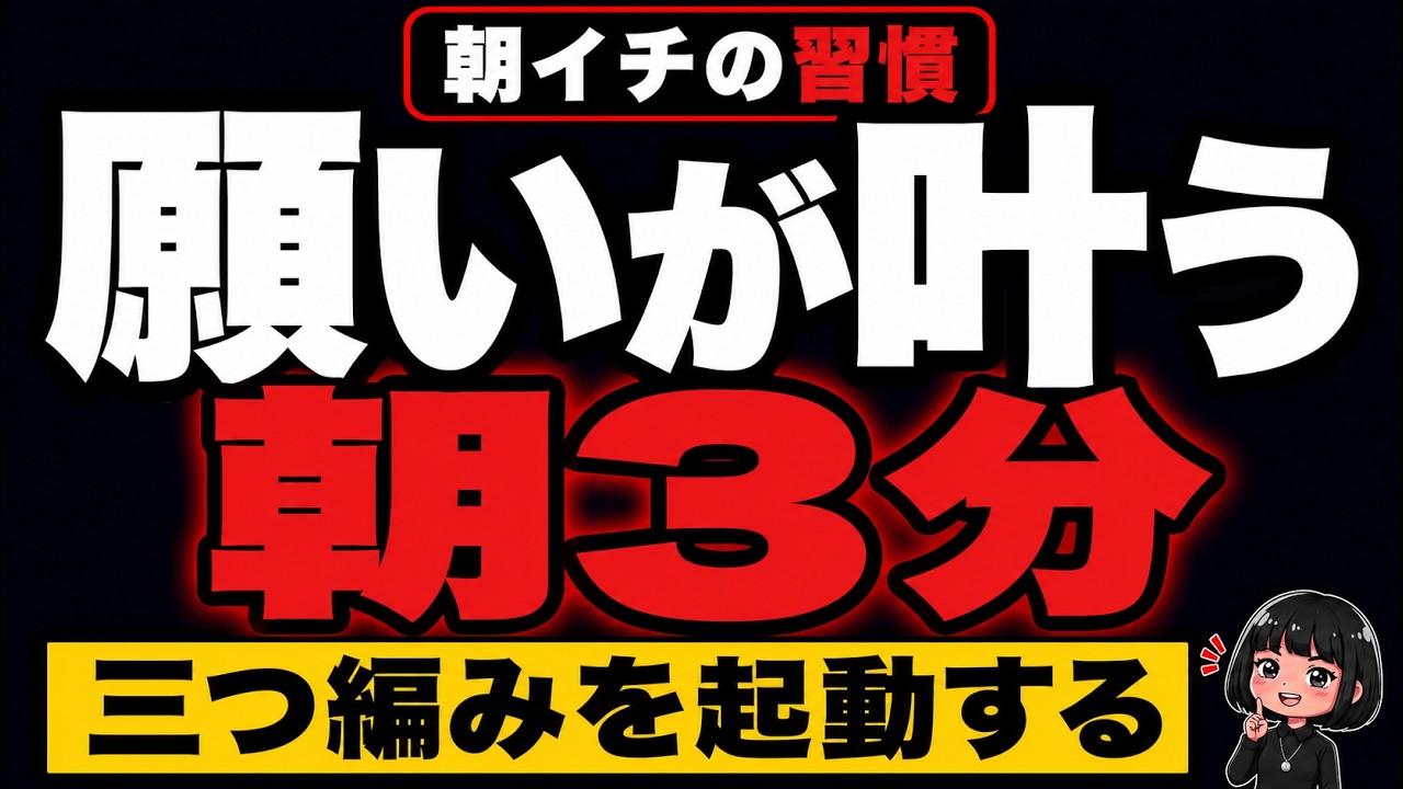 【神回✨】願いが叶う人の朝3分の使い方｜寝起きスマホより先にやるべきタフティ習慣