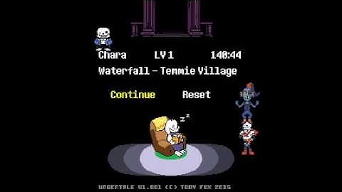 Undertale Start Menu