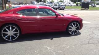 2010 DODGE CHARGER ON 24" MASSA 48 RIMS WITH 275/25/24 VENEZIA TIRES AT RIMTYME RICHMOND VA!!