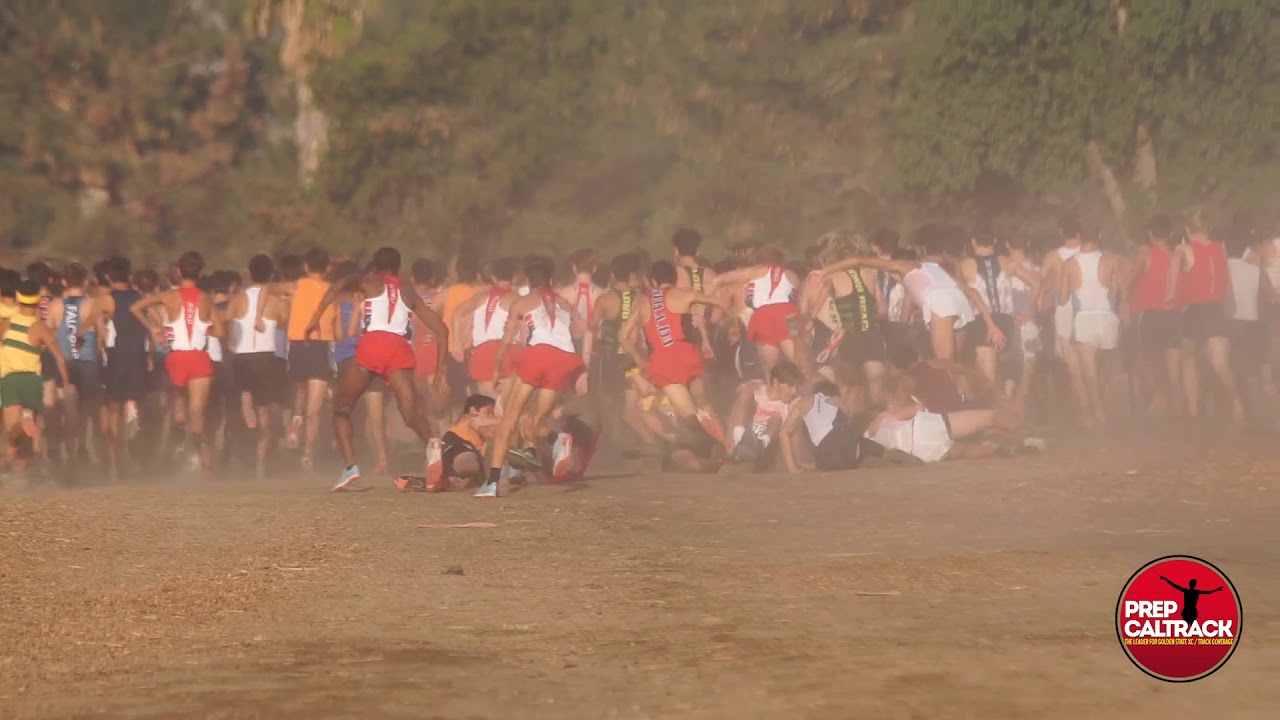 Race spill at start of CIF-SS Division 1 Boys Final