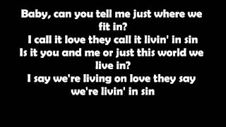 Bon Jovi - Living in Sin Lyric Video chords