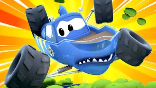 Marty drives over a cliff edge! | Monster Town | Car City World App