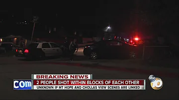 Two people shot within blocks of each other