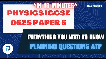 Everything you need to know | IGCSE Physics 0625 | 0972 Paper 6 ATP Planning Questions Electricity