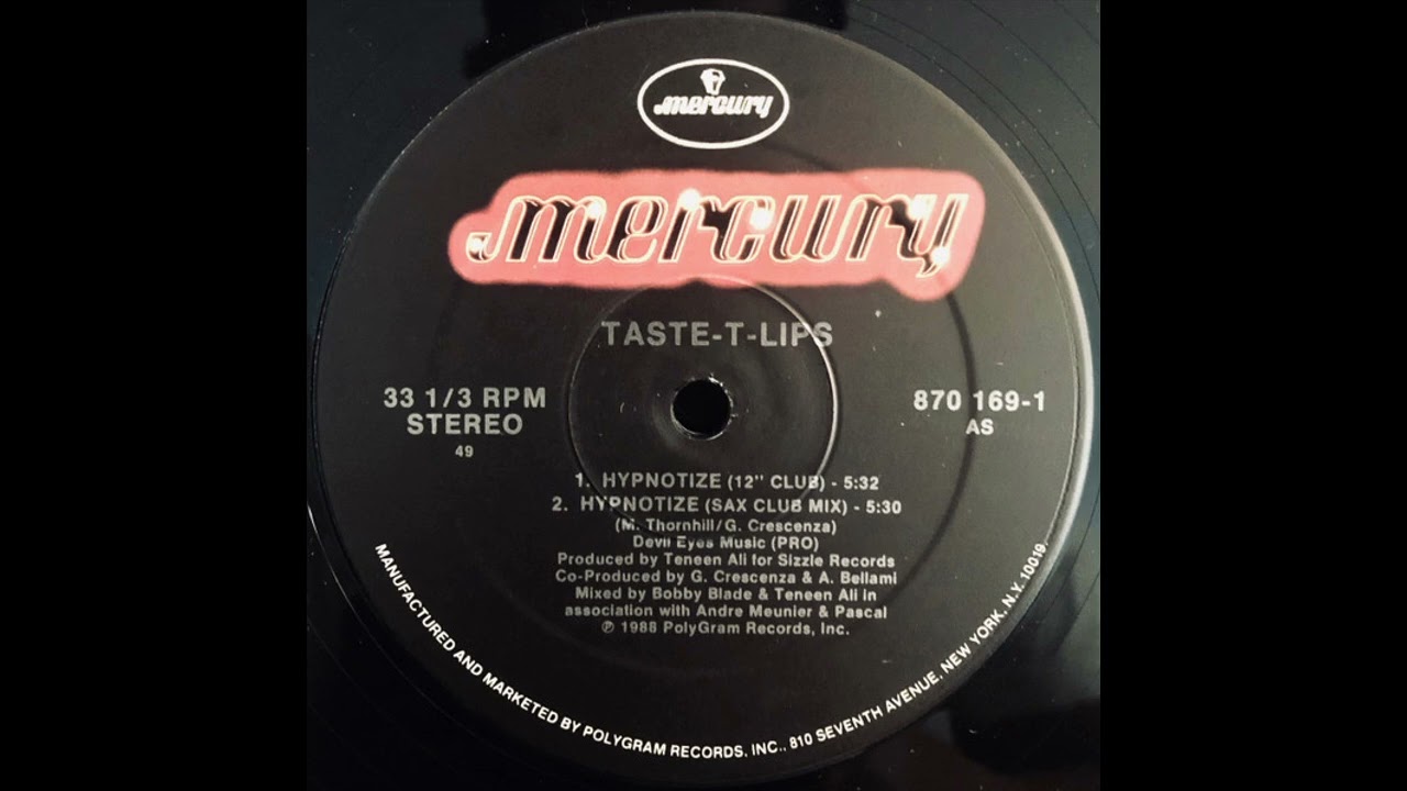 Hypnotize (Sax Club Mix) - Taste-T-Lips