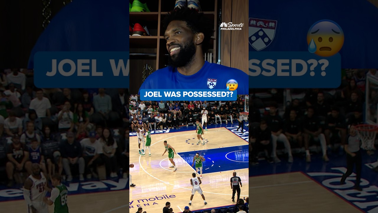 Joel Embiid possessed by the Dunking Demon??