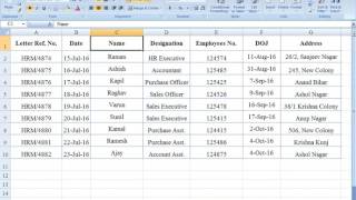 How to use Mail Merge using Excel in Hindi