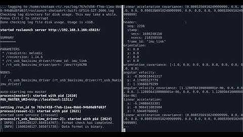 USB出力9軸IMUセンサモジュールのROSパッケージを実行する