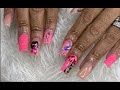 Lip Nail Art | Short Tapered Square | Acrylic Nails Tutorial