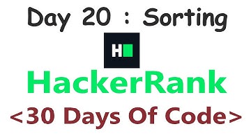 HackerRank 30 Days of Code c++ | Day 20 : Sorting | 2020