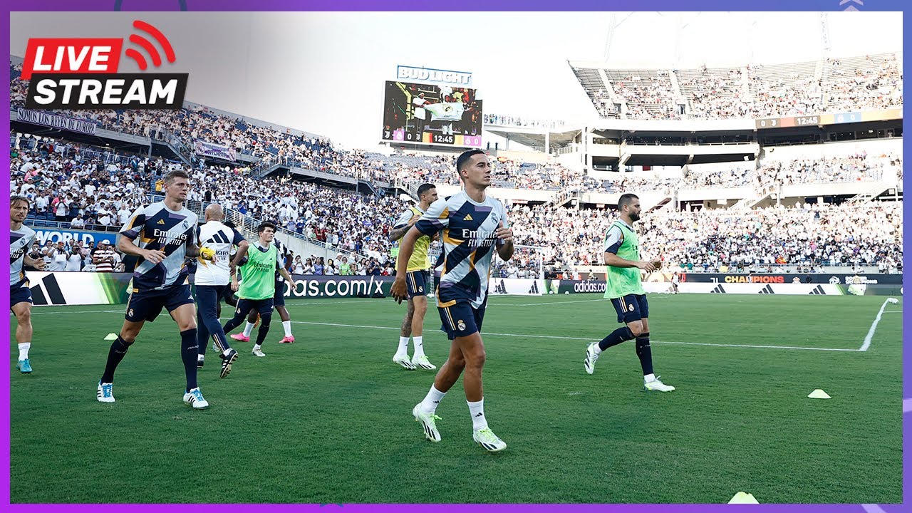 Real Madrid warm up before Juventus match in Orlando!