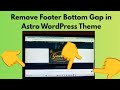 How to Remove Extra Space Below Footer in Astro WordPress Theme | Fix Footer Gap Issue