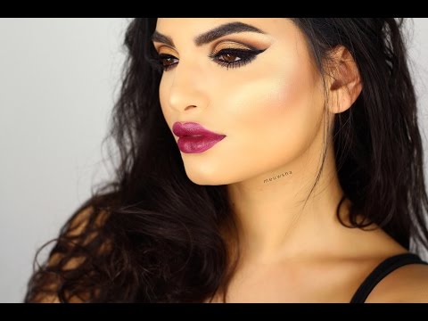 THANKSGIVING MAKEUP TUTORIAL - golden cut crease & berry lips - meuwsha @meuwsha7160