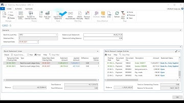 BRS | Import Bank Statement | Company Bank Reconciliation in Navision & Business Central
