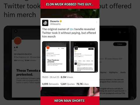 Elon Musk ROBBED this guy...😐 | Elon Musk Twitter X Interesting News Shorts Facts #shorts