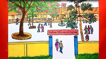 Vẽ ngôi trường của em - Cách vẽ ngôi trường của em - Vẽ ngôi trường cực đẹp - Duy Hiếu Vlogs