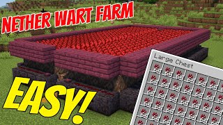EASIEST Nether Wart Farm!! Tutorial for Minecraft Java!!!