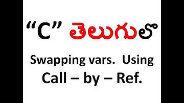 8.C in Telugu Functions call by reference swapping example