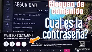 Bloqueo de contenido y programas en los tv LG || Contraseña de fabrica || Como bloquear canales