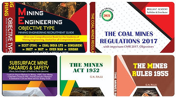 2022 Gate Mining Subsurface Mine Hazards and Safety Book, CMR 2017 Book, Mine act 1952, Mine Rule
