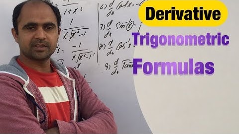 DAE MATH 233 | Trigonometric Derivative Formulas Chapter 3, Derivative of Trigonometric