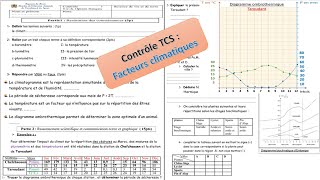 Contrôle Facteurs climatiques Tronc commun ( SVT )