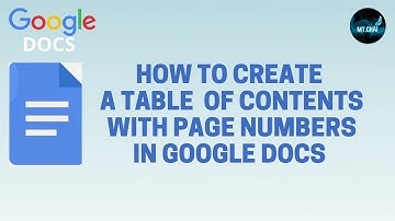 CREATE A TABLE OF CONTENTS WITH PAGE NUMBERS | UPDATE TABLE OF CONTENTS l GOOGLE DOCS TIP & TUTORIAL