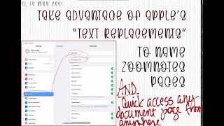Using ZoomNotes- Take Advantage Of Apple’s “Text Replacement“