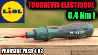 LIDL tournevis électrique sans fil 4V PARKSIDE PASD 4 B2 0,4 Nm type Bosch  Professional GO 2.0 