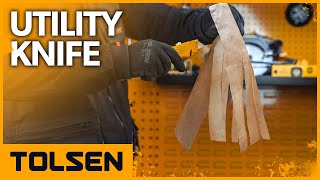 TOLSEN Utility Knife — SK5 Blade, Quick Change, Full Features