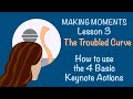 Making Moments - Lesson 3 - The Troubled Curve - How to use the 4 Basic Keynote Actions