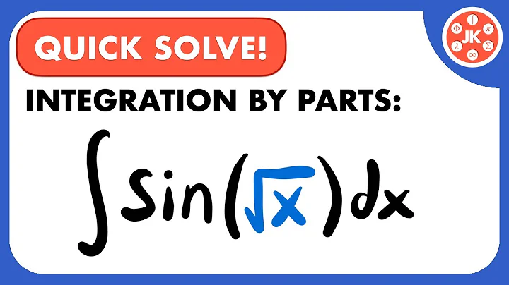 Integral of sin(√x) Using Integration by Parts | JK Math
