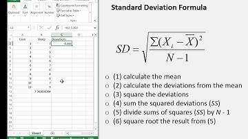 V2.13 - Standard deviation calculations in Excel and SPSS