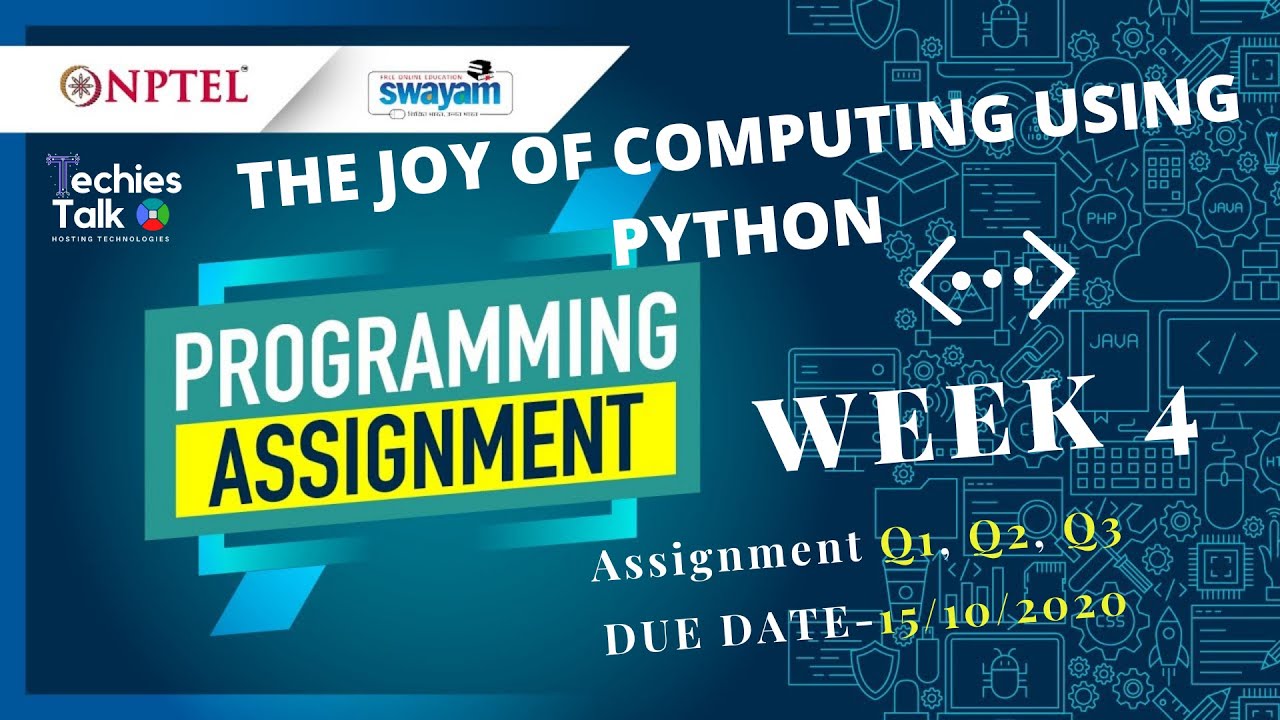 swayam nptel python assignment answers