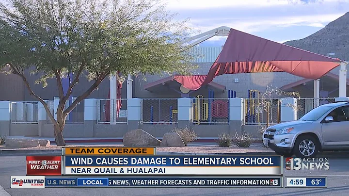 Wind causes damage at elementary school playground