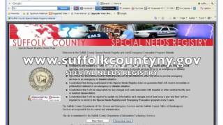 Suffolk County Special Needs Registry
