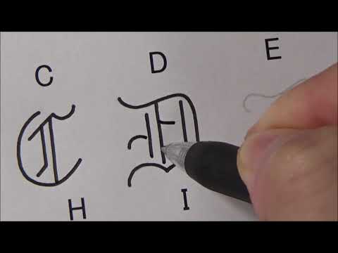 How to write Gothic style font