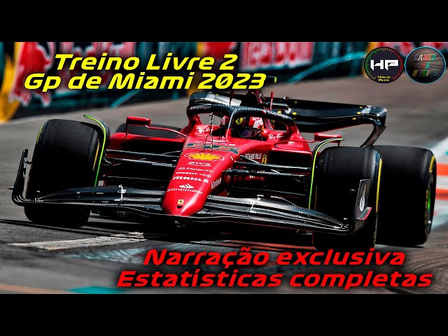F1 2023 AO VIVO GP DE MIAMI, TREINO LIVRE 2