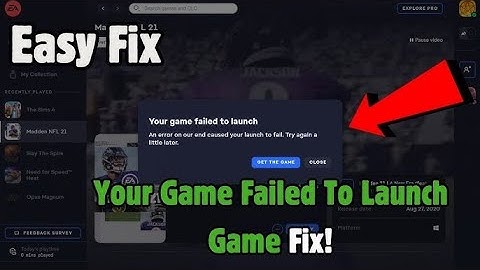 Fix EA Sports FC26 Failed To Launch. Game  Error On Our End Caused The Launch To Fail.