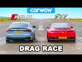 Audi rs5 vs porsche 911  drag race donc trs proche