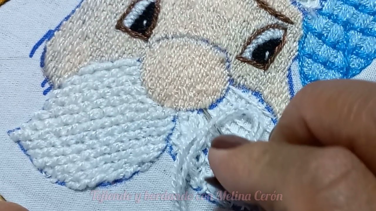 Bordado barba y bigote Tejiendo y bordando con Melina Cerón