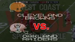 Cleveland Browns vs. Oakland Raiders 2018 (Raiders Perspective)