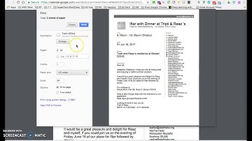Printing guest list from a Google Calendar event