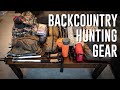 Backcountry hunting gear selection