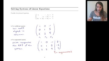 1.1 and 1.2 - Systems of Linear Equations and Echelon Form