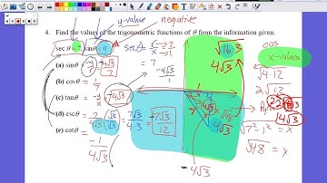 PreCalculus | Unit 7 - Trigonometric Functions & Unit Circle (Test Review Q4)