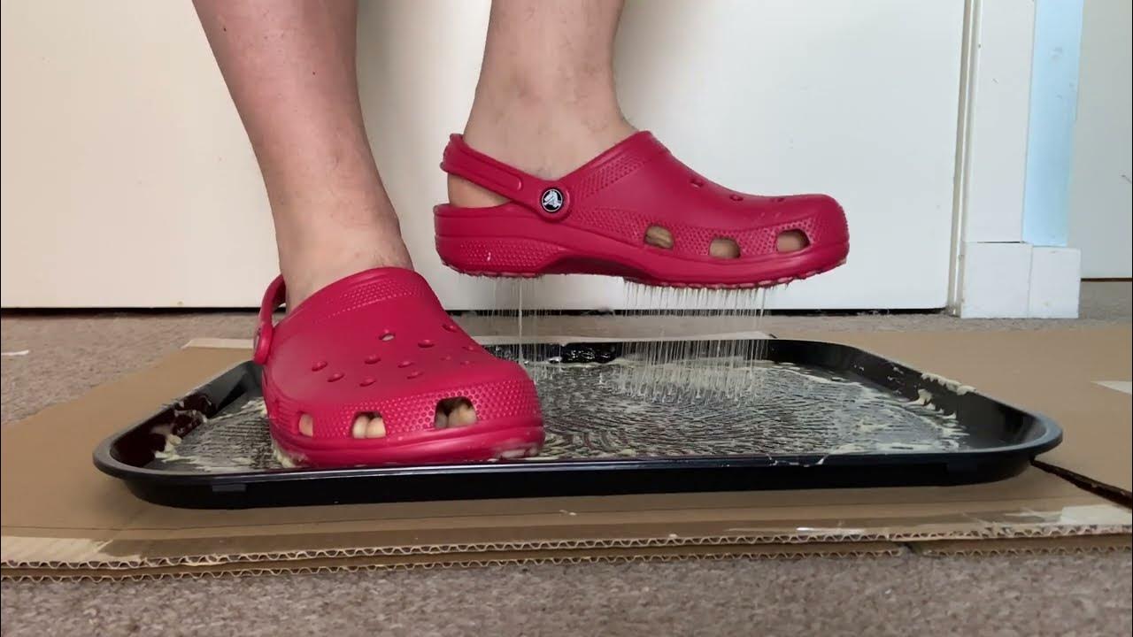 5TH ANNIVERSARY STUCK VIDEO Red crocs barefoot sticking to Gorilla
