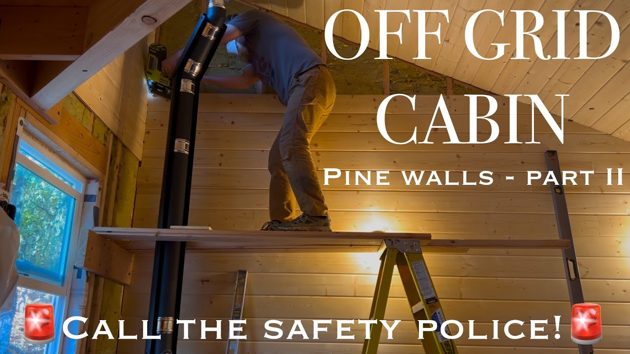 Off Grid Cabin - Pine Walls, Part II - YouTube