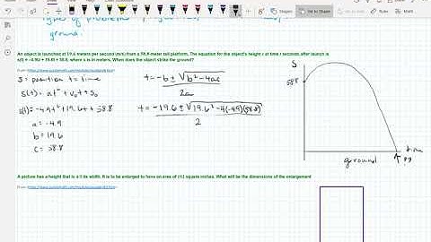 Quadratic Modeling - Projectile Motion
