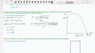 Quadratic Modeling - Projectile Motion